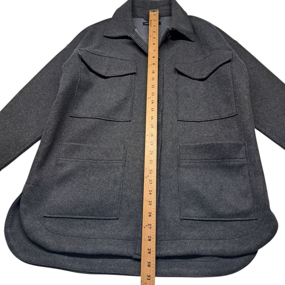 Banana Republic Dark Gray Button-Down Casual Shirt Jacket - Picture 8 of 11